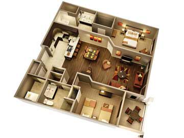 Luxury condos in Phonix floor plan of the venitia